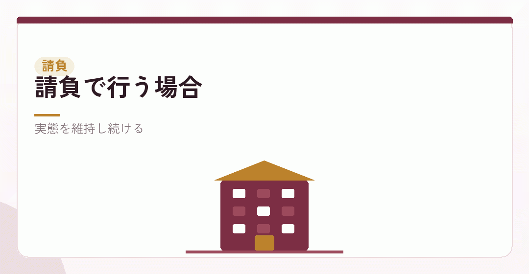 請負で行う場合を表したイラスト