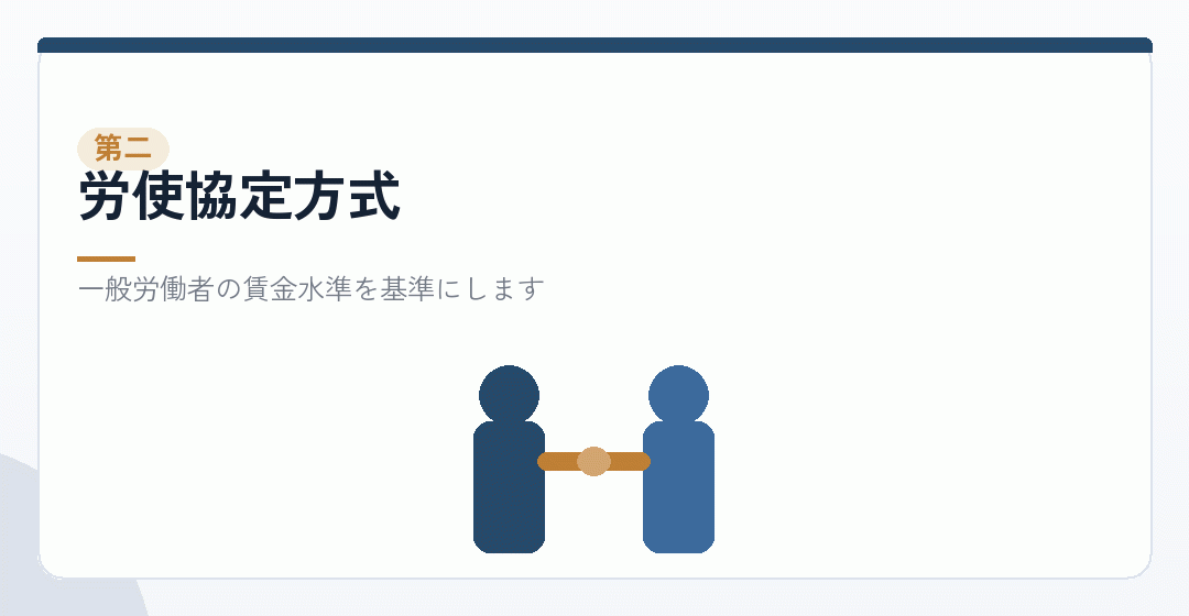 労使協定方式を表したイラスト