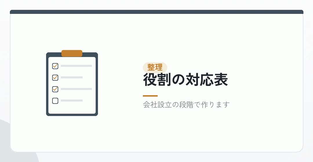 役割と人の対応表を表したイラスト