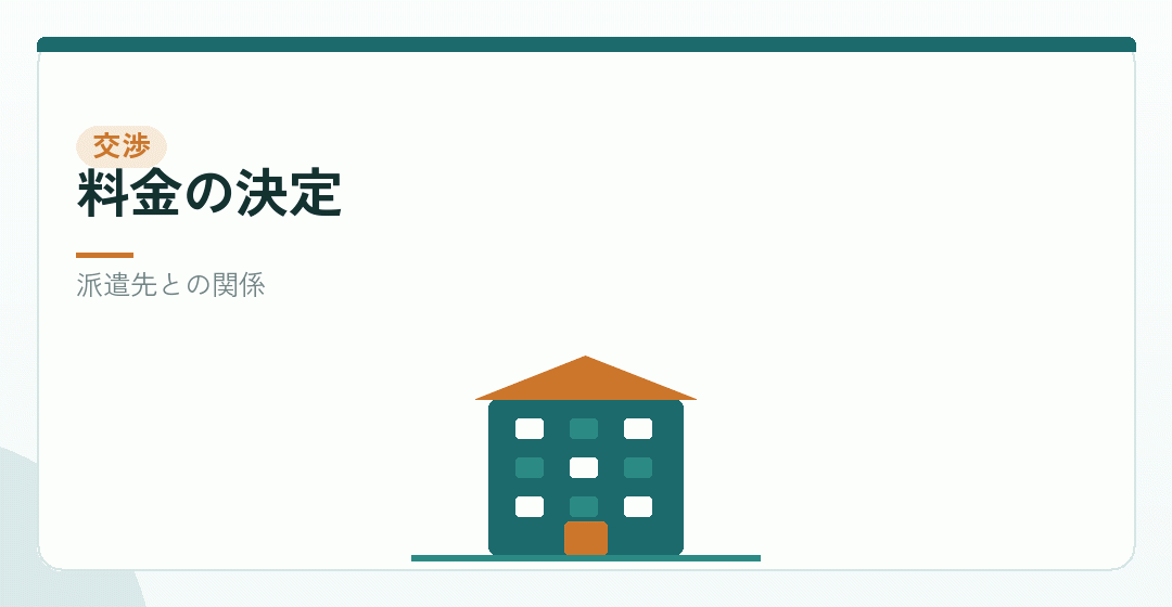 派遣料金が交渉で決まることを表したイラスト