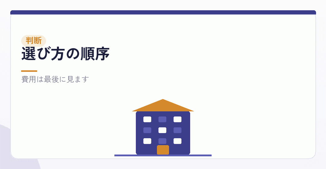 判断の順番を整理したイラスト