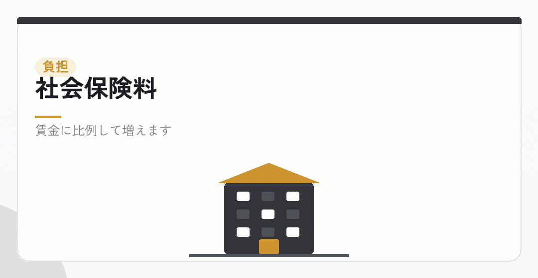 社会保険料の事業主負担を表したイラスト