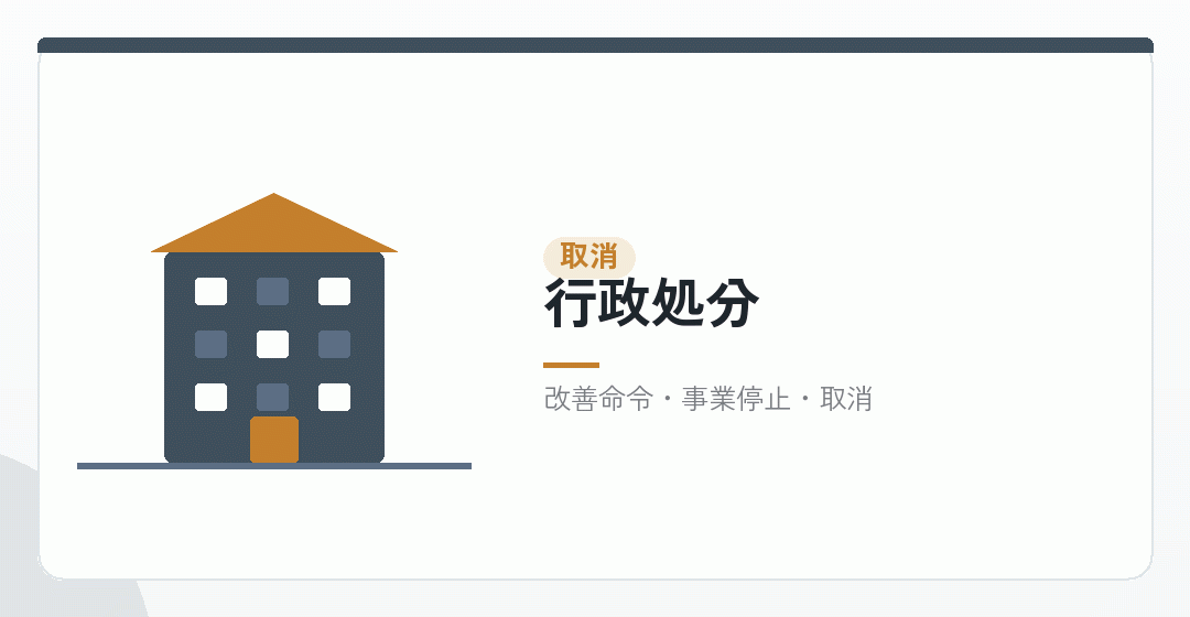 行政処分としての取消を表したイラスト
