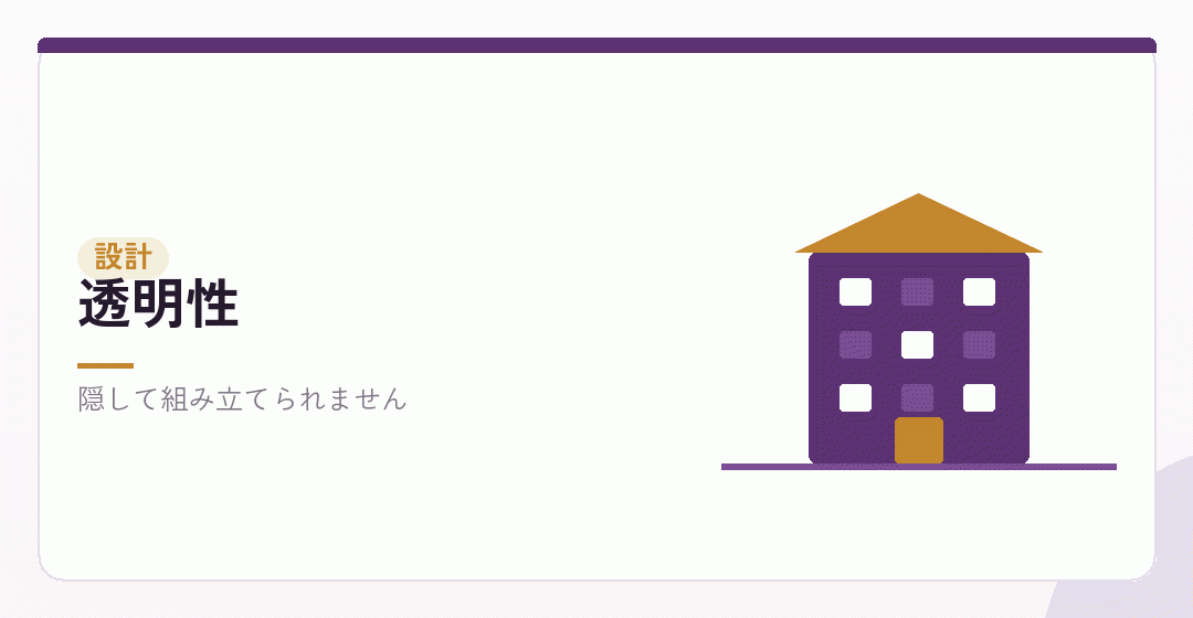 公開される前提で事業を設計することを表したイラスト