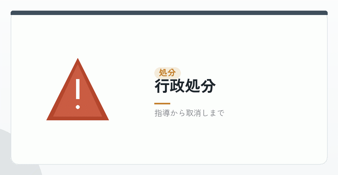 行政の処分の段階を表したイラスト