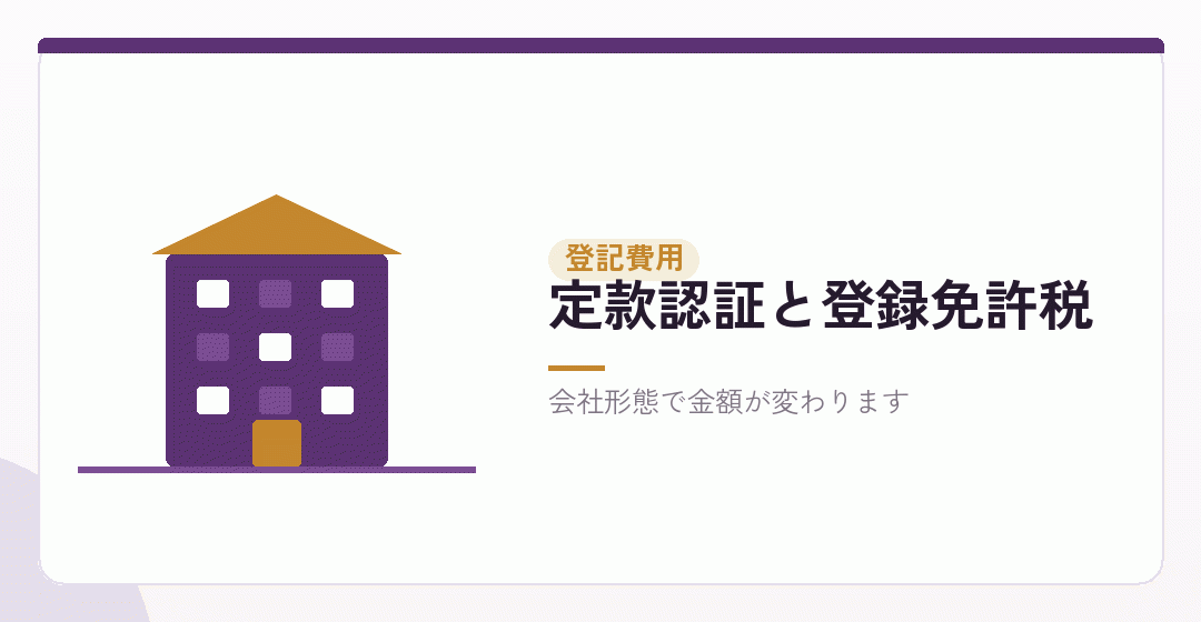 会社設立の登記費用のイラスト