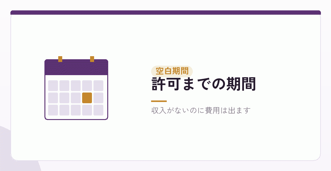 売上がない期間の役員報酬を表したイラスト