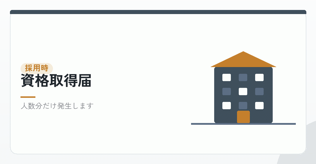 採用のたびに発生する手続きを表したイラスト