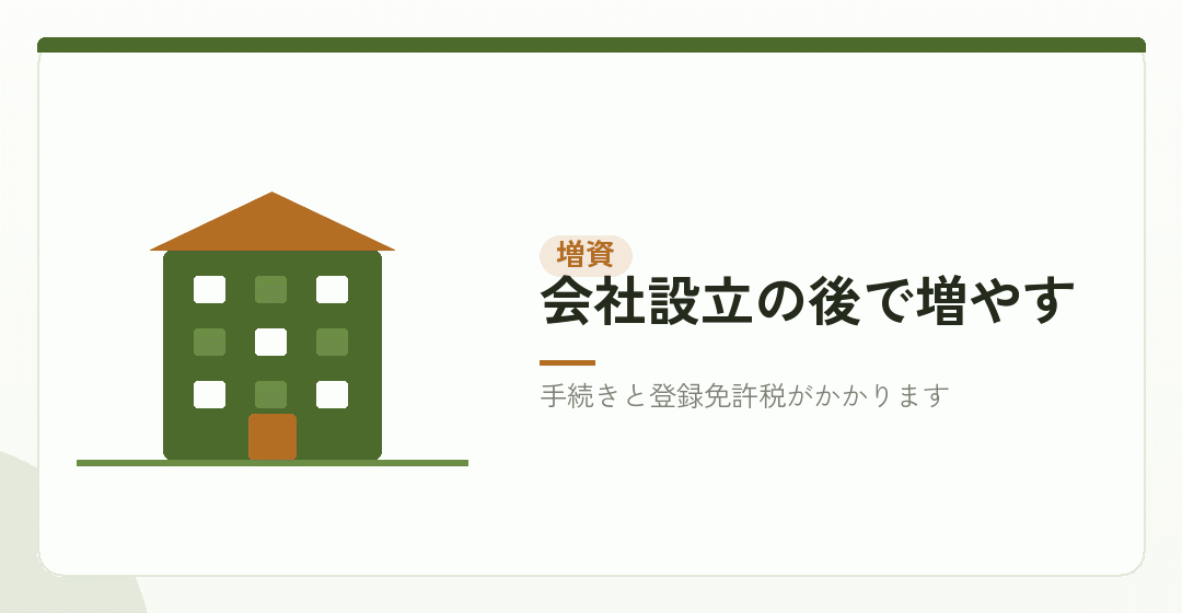 増資の手続きを表したイラスト