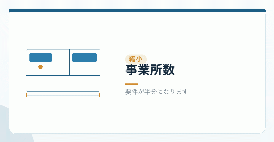 事業所を1か所に絞ることを表したイラスト